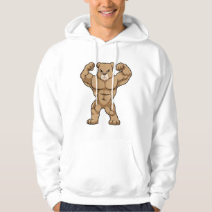 Bear as Bodybuilder with big Muscles Hoodie