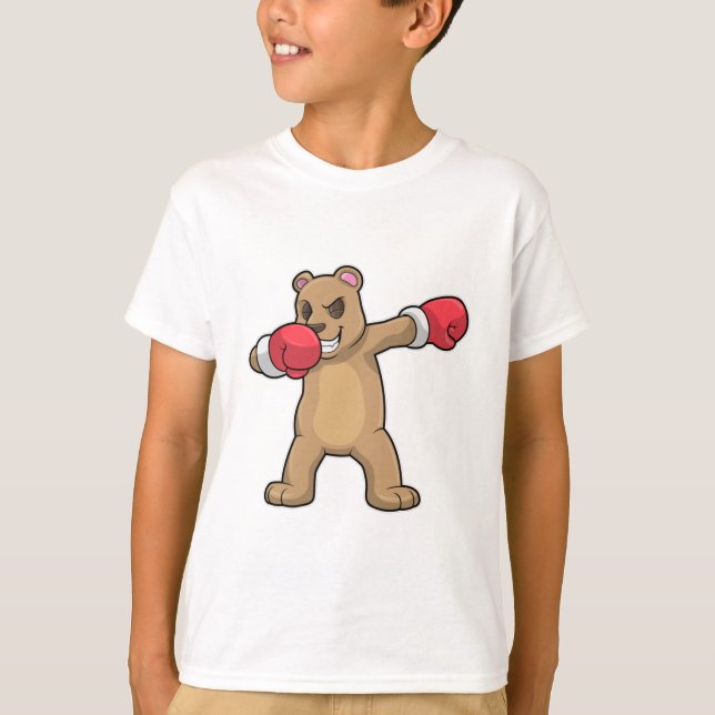 Bear as Boxer at Boxing & Hip Hop Dance Dab T-Shirt (Front)