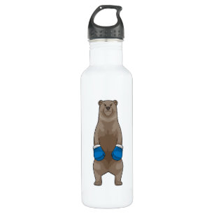 Bear as Boxer with Boxing gloves 710 Ml Water Bottle