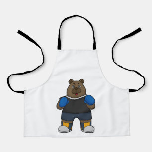 Bear as Boxer with Boxing gloves Apron