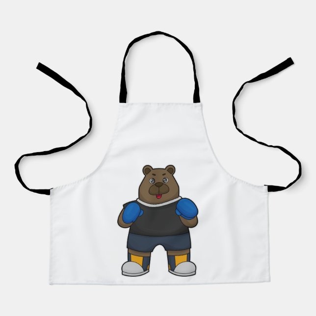 Bear as Boxer with Boxing gloves Apron (Front)
