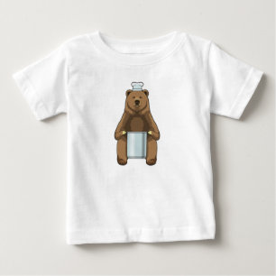 Bear as Cook with Cooking pot Baby T-Shirt