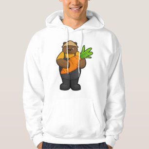 Bear as Farmer with Carrot Hoodie