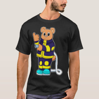 Bear as Firefighter at Fire department with Hose T-Shirt