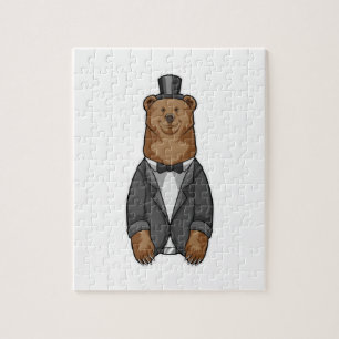 Bear as Groom with Jacket Jigsaw Puzzle