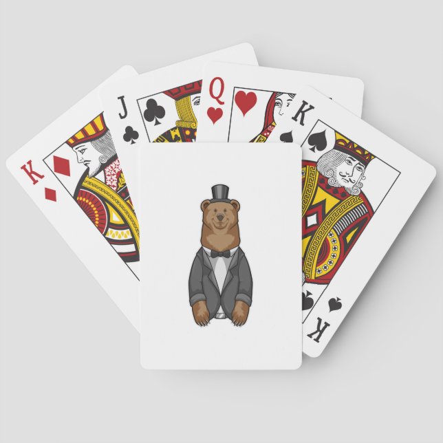 Bear as Groom with Jacket Playing Cards (Back)