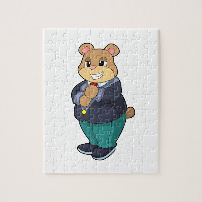 Bear as Groom with Suit Jigsaw Puzzle (Vertical)