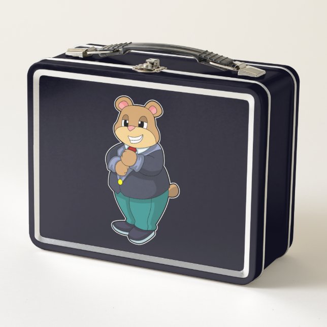 Bear as Groom with Suit Metal Lunch Box (Front)