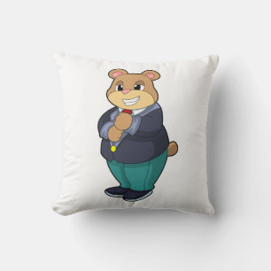 Bear as Groom with Suit Throw Pillow