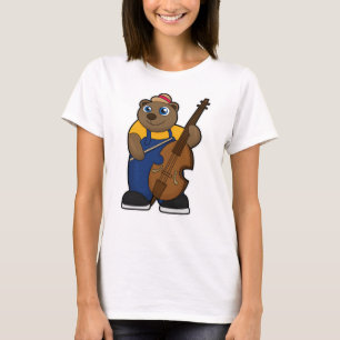 Bear as Musician with Guitar T-Shirt
