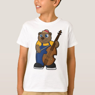 Bear as Musician with Guitar T-Shirt