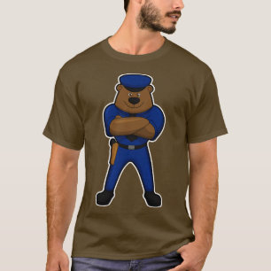 Bear as Police officer with Gun T-Shirt
