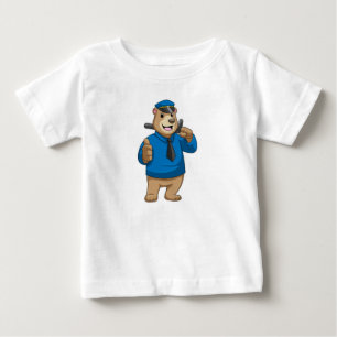 Bear as Police officer with Police hat Baby T-Shirt