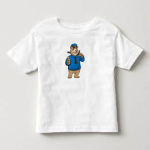 Bear as Police officer with Police hat Toddler T-shirt