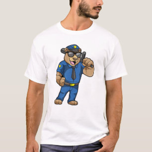 Bear as Police officer with Police uniform T-Shirt