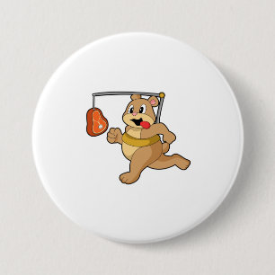 Bear as Runner 3 Inch Round Button