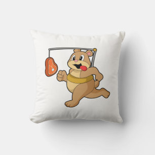 Bear as Runner Throw Pillow