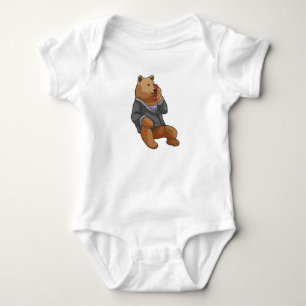 Bear as Secretary with Phone Baby Bodysuit