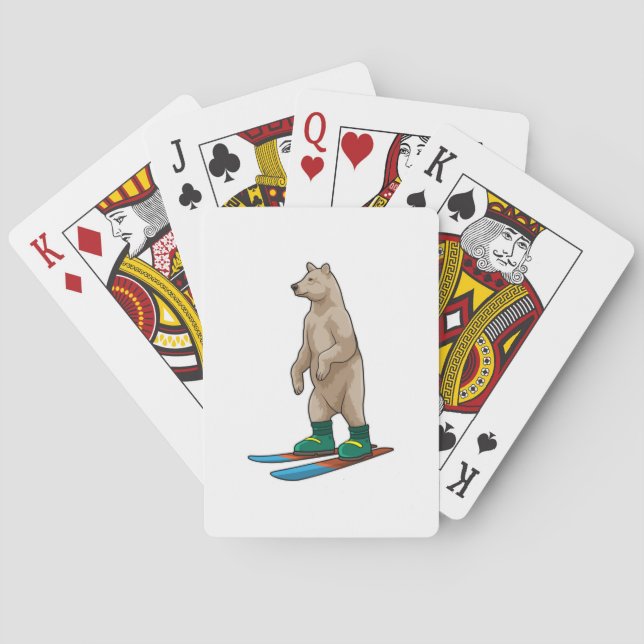 Bear as Skier with Ski Playing Cards (Back)