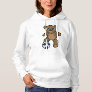 Bear as Soccer player with Soccer ball Hoodie
