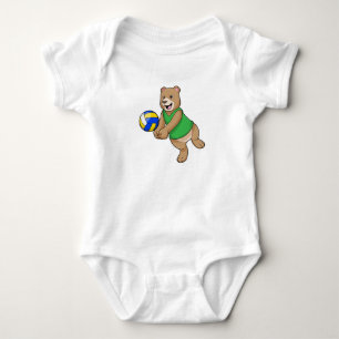 Bear as Volleyball player with Volleyball Baby Bodysuit