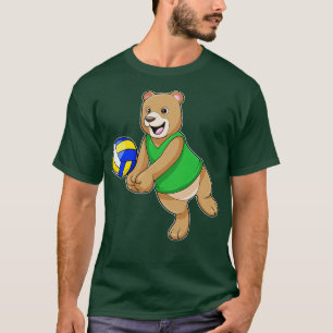 Bear as Volleyball player with Volleyball T-Shirt
