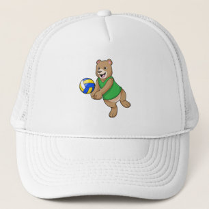 Bear as Volleyball player with Volleyball Trucker Hat
