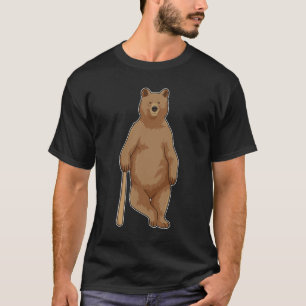 Bear at Baseball with Baseball bat T-Shirt