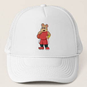 Bear at Basketball Sports Trucker Hat