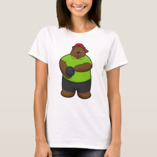 Bear at Bowling with Bowling ball T-Shirt