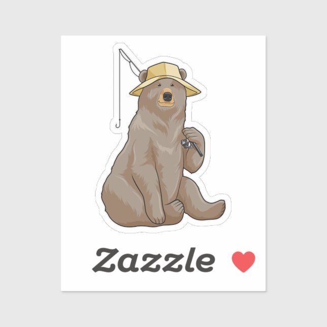 Bear at Fishing with Fishing rod (Sheet)