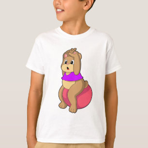 Bear at Fitness with Exercise ball.PNG T-Shirt