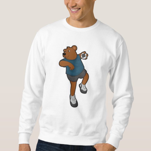 Bear at Handball player with Handball Sweatshirt (Front)