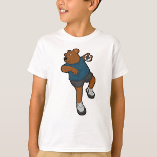 Bear at Handball player with Handball T-Shirt