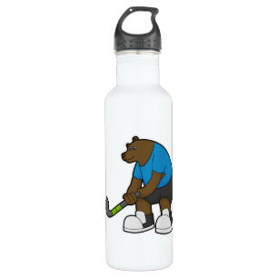 Bear at Hockey with Hockey stick 710 Ml Water Bottle