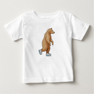 Bear at Ice skating with Ice skates Baby T-Shirt