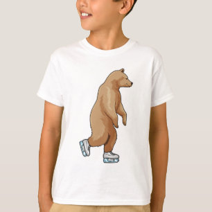 Bear at Ice skating with Ice skates T-Shirt