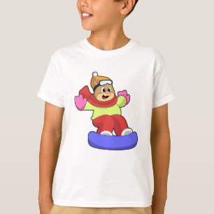Bear at Snowboarding with Snowboard T-Shirt