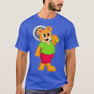 Bear at Tennis with Tennis racket T-Shirt