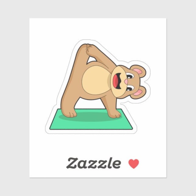 Bear at Yoga Fitness (Sheet)