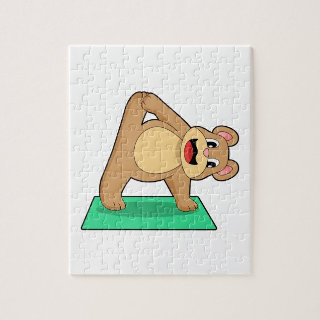 Bear at Yoga Fitness Jigsaw Puzzle (Vertical)