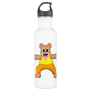Bear at Yoga in Standing 710 Ml Water Bottle