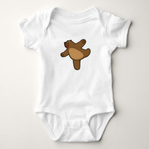 Bear at Yoga Stretching exercise Baby Bodysuit