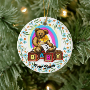 Bear baby Blocks  Ornament