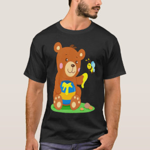 Bear Baby Shares Honey with Bee Bear Bear Child Bo T-Shirt