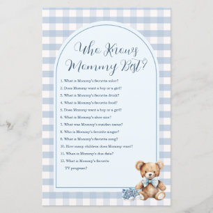 Bear Baby Shoes Gingham Who Knows Mommy Best Game