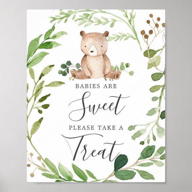 Bear Baby Shower Babies Are Sweet Sign (Front)