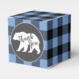 Bear Baby Shower Boy Blue Favor Box