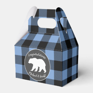 Bear Baby Shower Boy Blue Favor Box