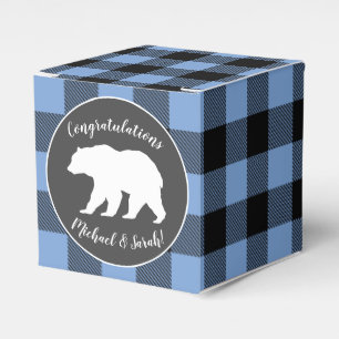 Bear Baby Shower Boy Blue Favor Box